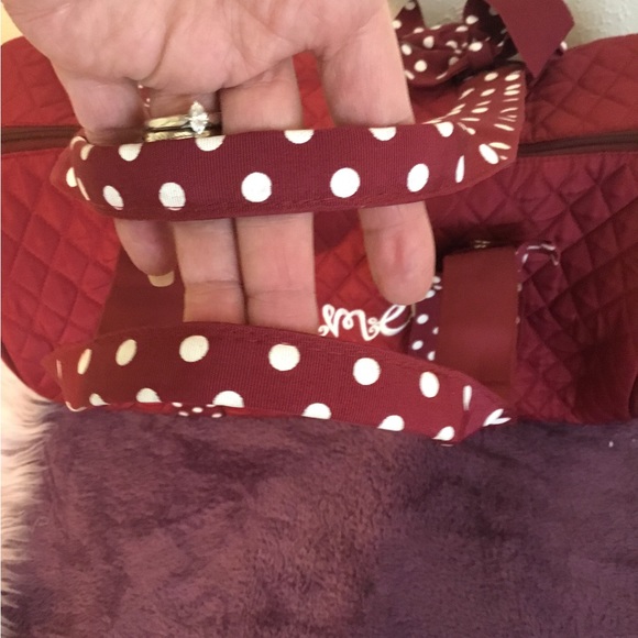 Brand New Adorable Red & White Dot Tote! - Picture 2 of 16